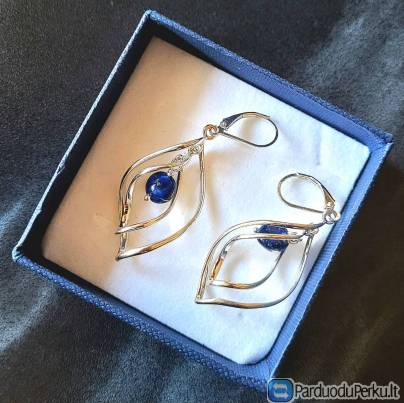 Mamos dienos dovana! Lazurito auskarai – 17 € (Kaunas/siunčiu)