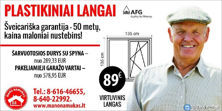 MANO NAMUKO plastikinia langai, durys, roletai...
