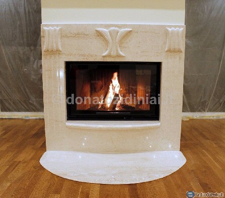 Marmurinės, granitinės židinių apdailos