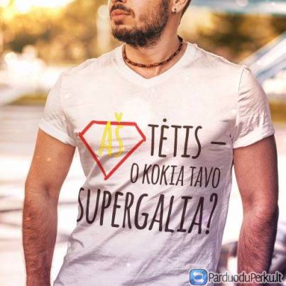 Marškinėliai su užrašu
