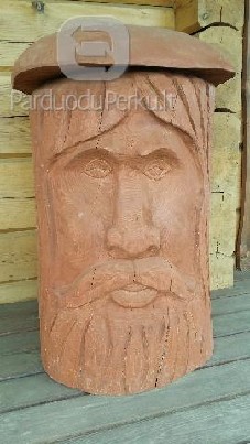 Medinė lauko šiukšlių dėžė