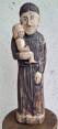 Medinė sena skulptūra šv. Antanas su Kūdikiu