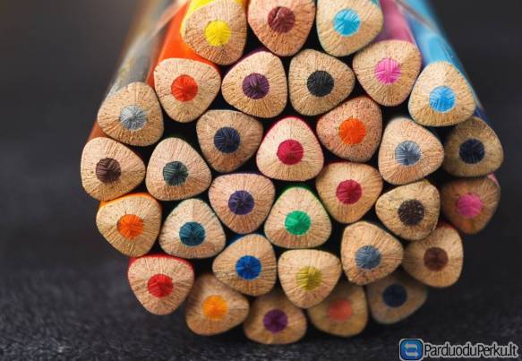 Mediniai tušinukai, ekologiškos rašymo priemonės su logotipo spauda.