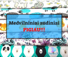 Medviliniai audiniai PIGIAU, medžiaga patalynei, drobė, drobelė