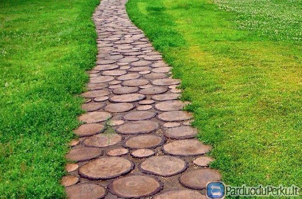 Medžio trinkelės namų, landšafto  dekoravimui