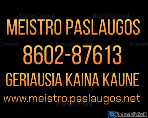 Meistro Paslaugos Kaune 8602-87613 www.meistro.paslaugos.net