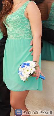 Mėtinė lengvai krentanti suknelė