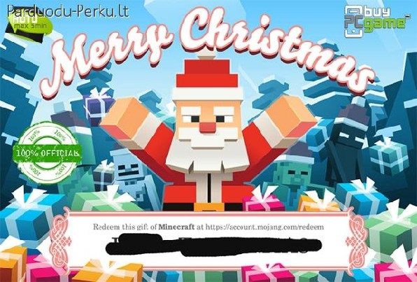 Minecraft  žaidimo licenzija