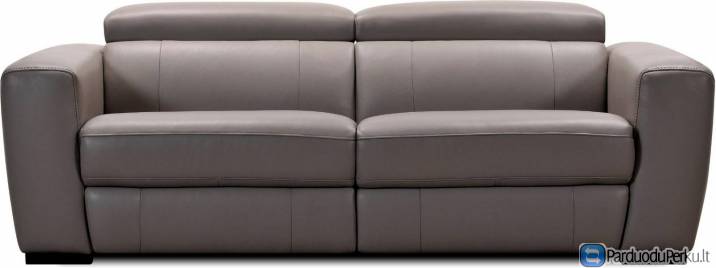 Minkšta sofa Nr160 su relax funkcija oda pilka
