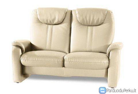 Minkšta sofa Nr161 su relax funkcija oda gelsva