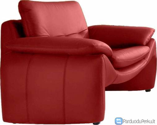Minkštas fotelis 525 Nr169  oda raudona