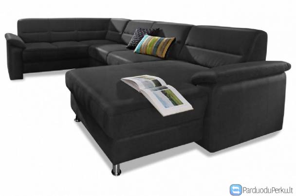 Minkštas kampas U formos Nr55 natūrali oda