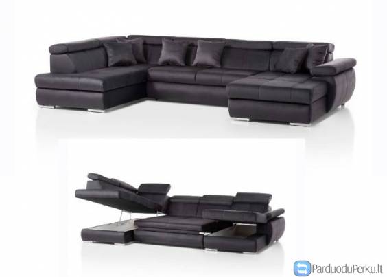 Minkštas kampas „ Bonn “ su miego funkcija+2 x dėžės