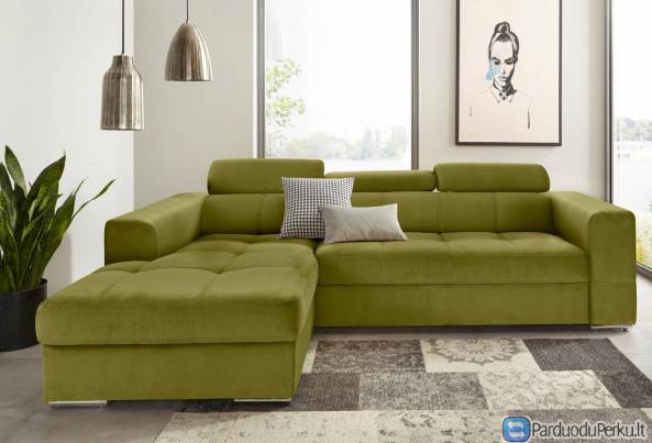 Minkštas kampas L formos Nr109 Luxsus salotinis su f ir dėže