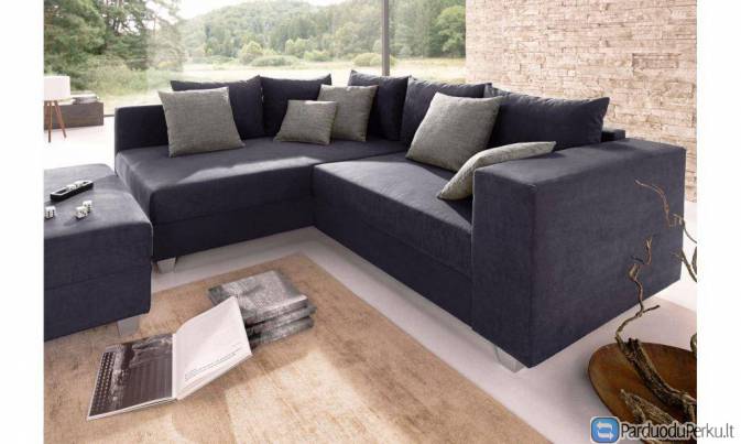 Minkštas kampas L formos Nr11 juoda primabele