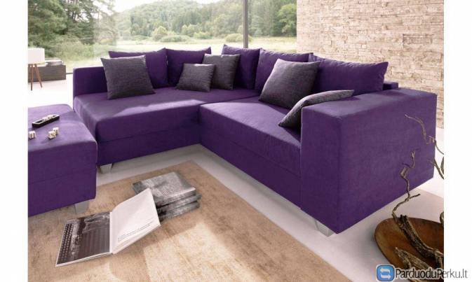 Minkštas kampas L formos Nr11 violetine primabele