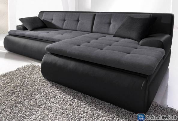 Minkštas kampas L formos Nr15 juoda primabele