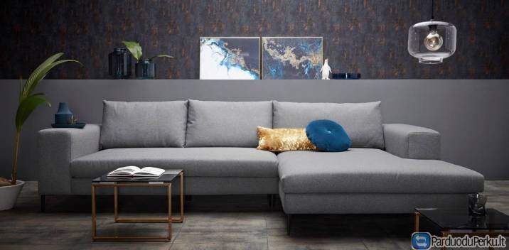 Minkštas kampas L formos Nr170 pilka str. be funkcijos