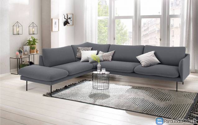 Minkštas kampas L formos Nr194 pilkas