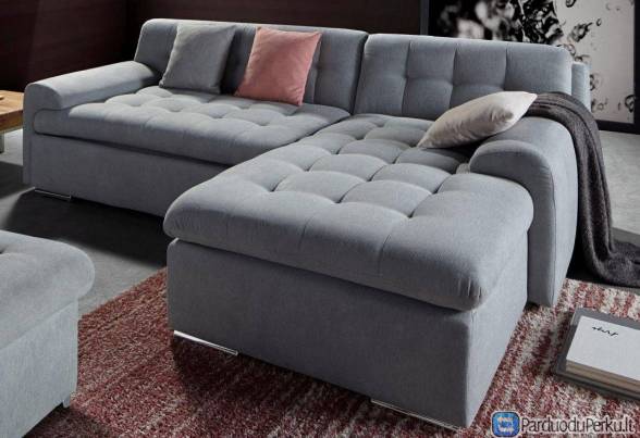 Minkštas kampas L formos Nr20 pilka struktura