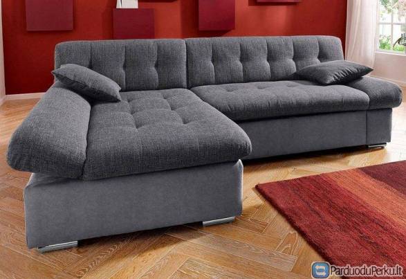 MINKŠTAS KAMPAS L FORMOS NR22 PILKAS SU MIEGO FUNKCIJA