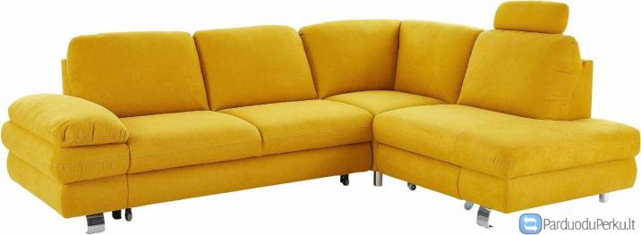 Minkštas kampas L formos Nr47 geltona struktura