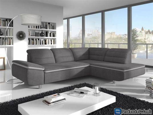 Minkštas kampas L formos Nr69 str. pilka