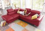 Minkštas kampas L formos Nr7 be funkcijos +HO oda raudona