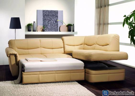 Minkštas kampas Milano su miego f-ja ir patalynės dėže