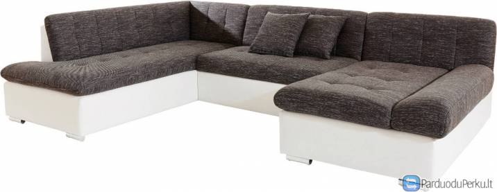 Minkštas kampas „ Reggae “ U formos su pufu.