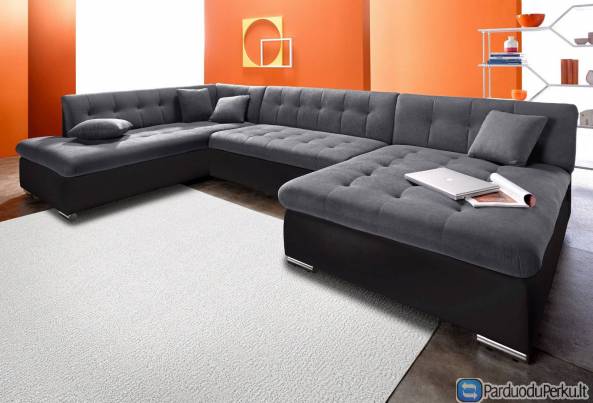 MINKŠTAS KAMPAS U FORMOS NR1 JUODA PRIMABELE/PILKA PRIMABELE SU MIEGO FUNKCIJA