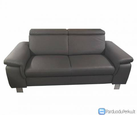 Minkštas komplektas 2,5+2,5 Nr183 oda juoda