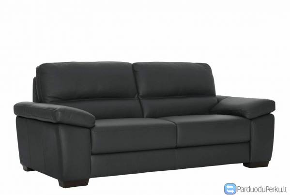 Minkštas komplektas 3+3+1 Nr181 juoda oda