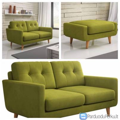 Minkštas Komplektas Alexander 2+2+Pufas