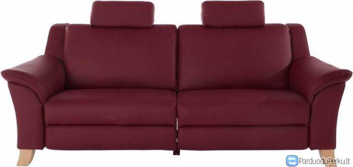 Minkštas komplektas Nr127 3+1+1 raudona naturali oda