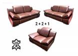 Minkštas odinių baldų komplektas „ Santo “ 2+2+1