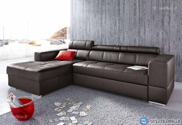 Minkštas odinis kampas "Go" su miego funkcija.