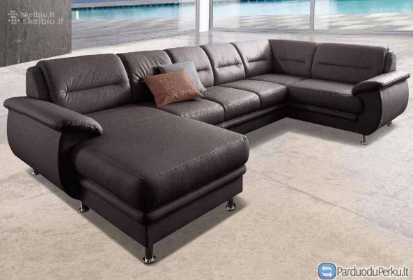 Minkštas odinis kampas „ Mailand “ U formos