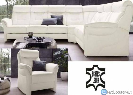 Minkštas Odinis kampas su foteliu " Sardinien "