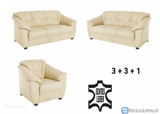 Minkštas odinis komplektas " Savona " 3+3+1