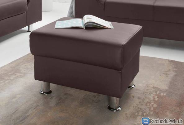 Minkštas pufas Nr3 eko oda ruda