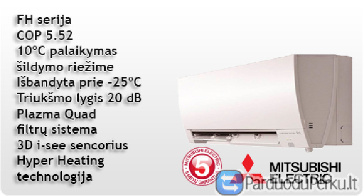 Mitsubishi Electric MSZ-FH-VEHZ šilumos siurblys