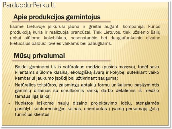 Mobilios medžio masyvo lovelės