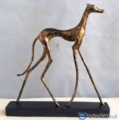 Moderni bronzinė Šuns kurto skulptūra -37cm