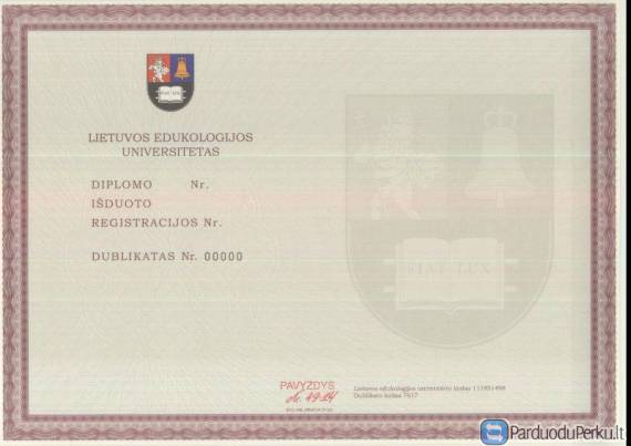 Mokymosi įstaigų diplomai