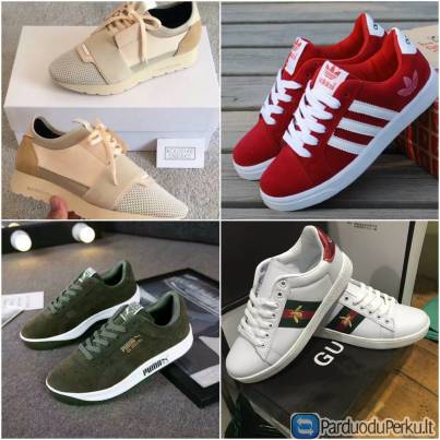 Moteriški ADIDAS NIKE GUCCI ir kt. sportbačiai