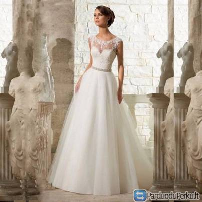 N A U J A!!! Romantiško Stiliaus Vestuvinė Suknelė
