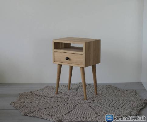 Naktinis staliukas,ąžuolinis modernaus stiliaus