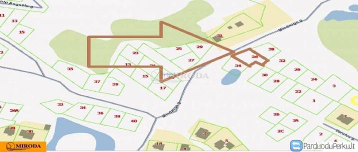 Namų valdos sklypo dalis Alytuje, Mindaugo g. su komunikacijomis