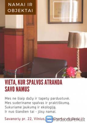 Namai-objektai.lt dažai ir tapetai – ir svajonių interjeras taps jūsų realybe